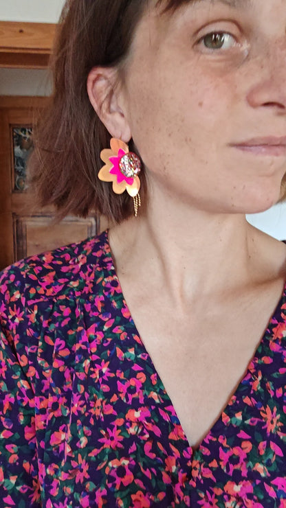 Boucle d'oreille Bang Bang - Par Majulette -